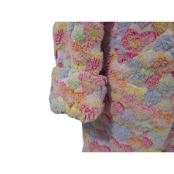 Aegean Apparel Plush Heart Sculpted Bathrobe S/M Multicolor Vintage Turkey GUC - Picture 4 of 16